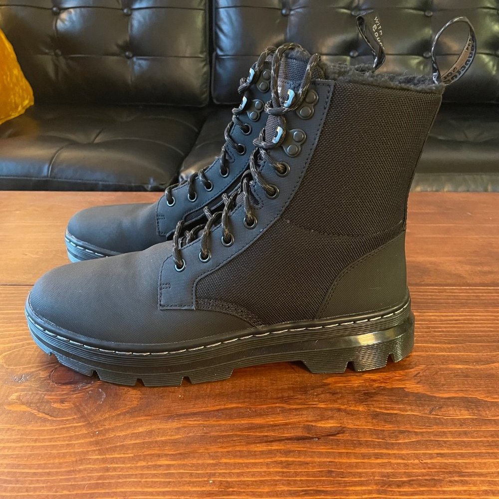 Dr. Martens Combs Fleece-Lined Casual Boots - Black - Men’s 10